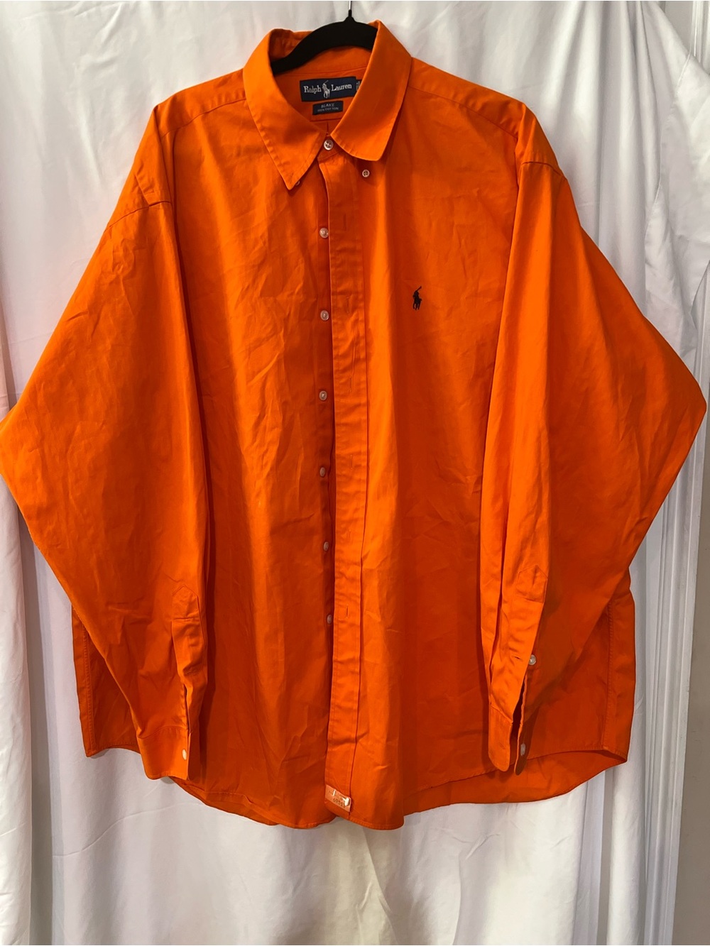 Ralph Lauren Men’s Orange Long-Sleeve Button-Down Shirt